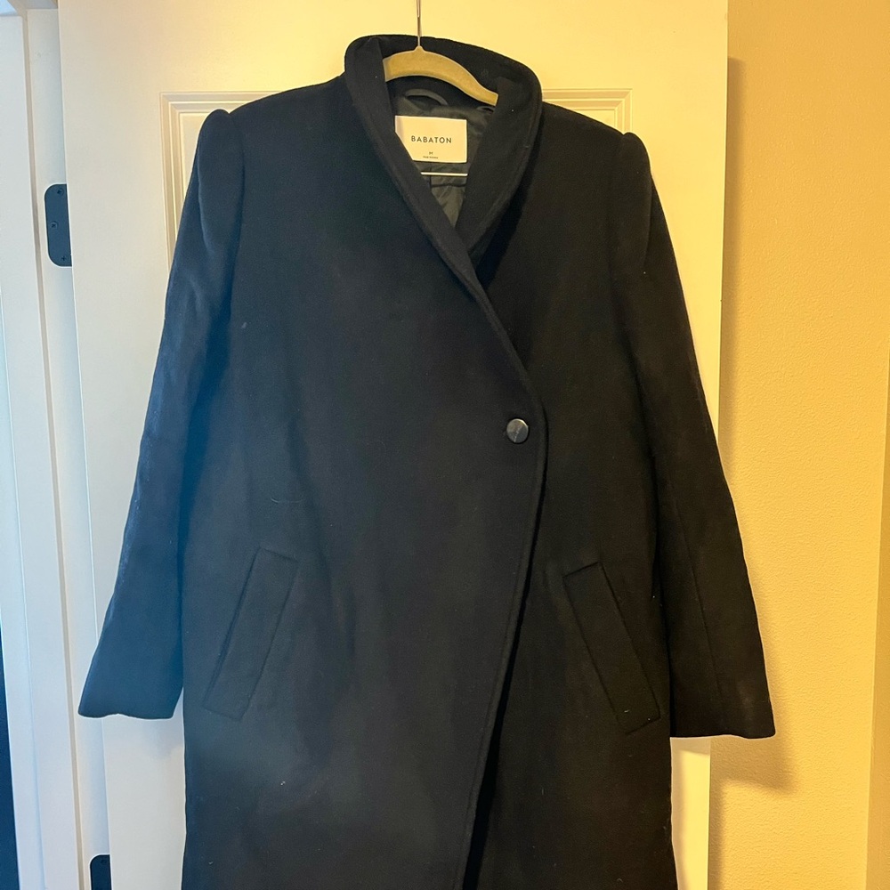 Babaton Black Wool Coat